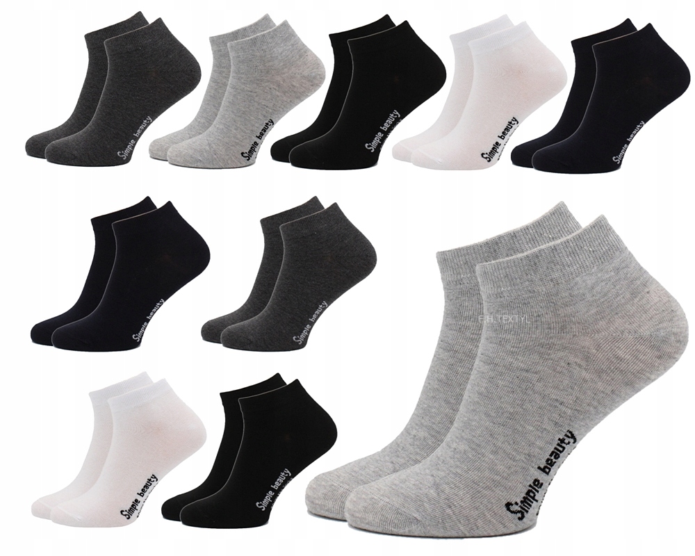 

10 Stopki bawełniane męskie Premium skarpety 39-42