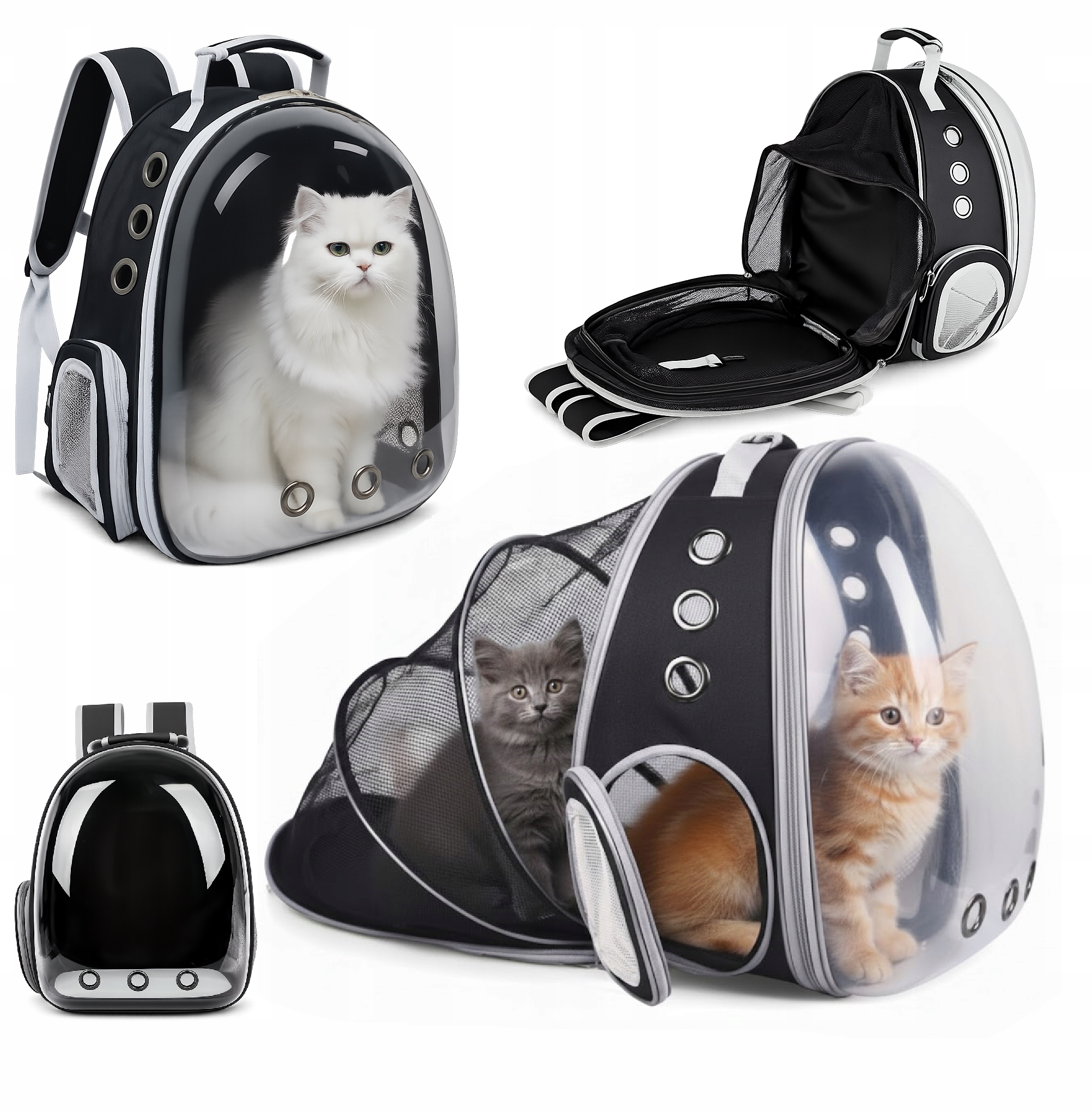 Levně Batoh pro kočky Psa 3v1 Přepravka Rozkládací Výběh do 6 kg I197