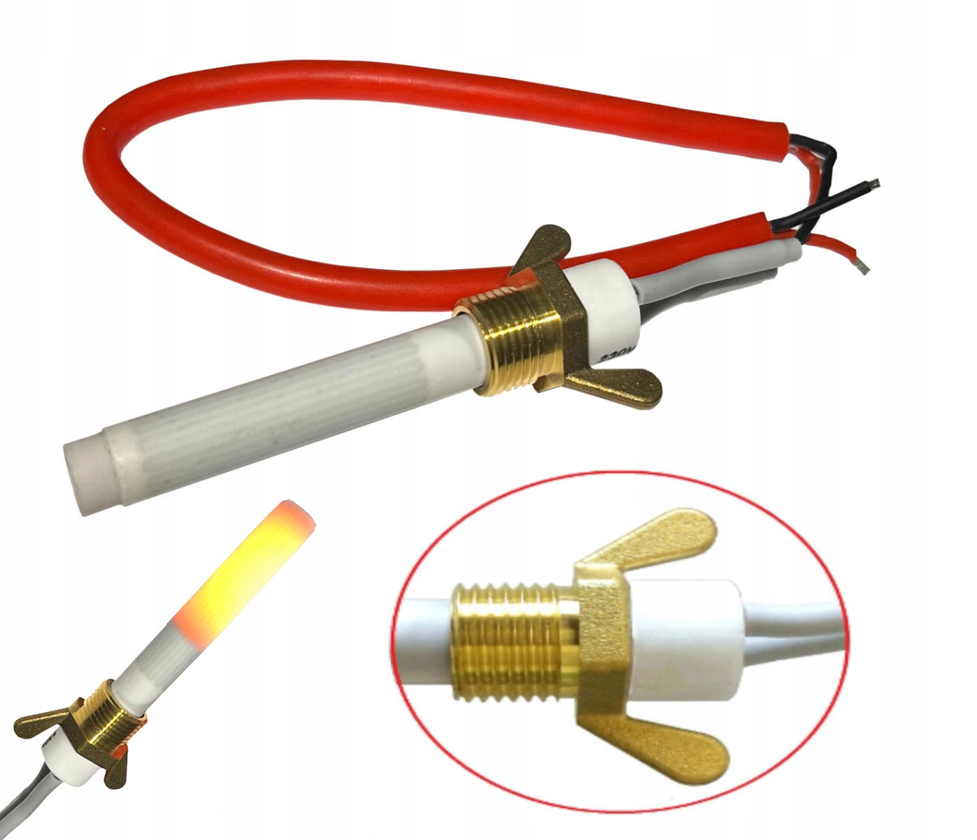 Zapalarka grzałka ceramiczna do kotła pieca palnika na Pelet PellasX 300W