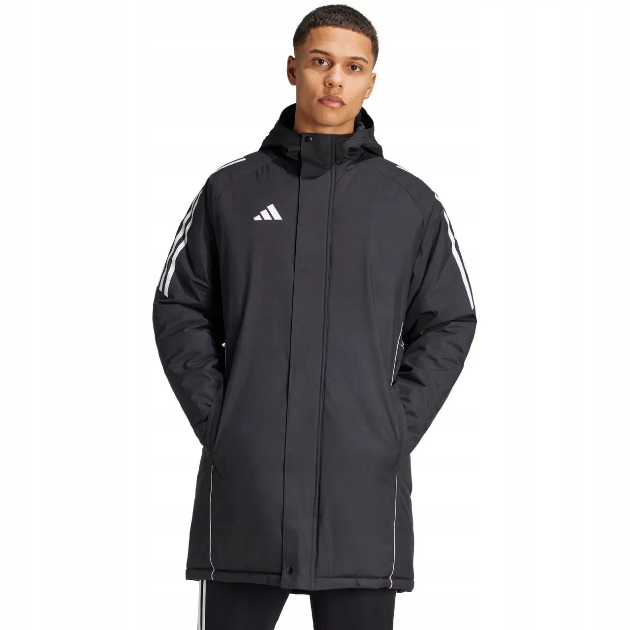 Kurtka męska adidas Tiro 24 Stadium Parka czarno- biała IJ7391, rozmiar