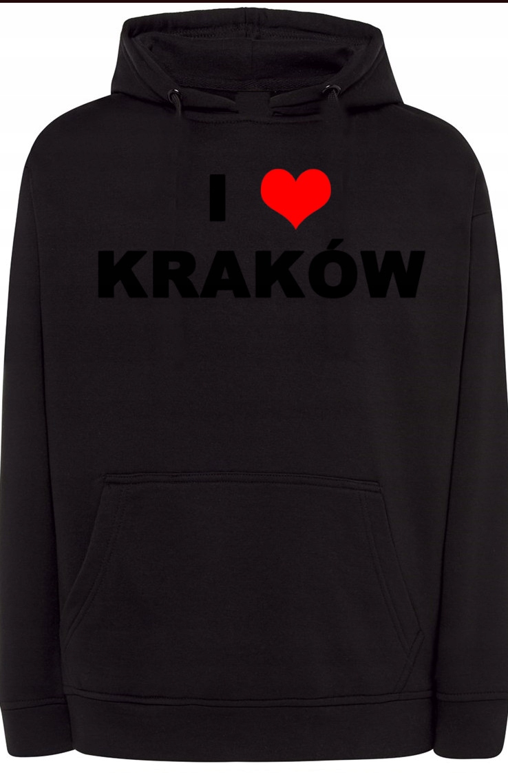 I Love Krakov Pánská Mikina S Kapucí A Potiskem r.XL