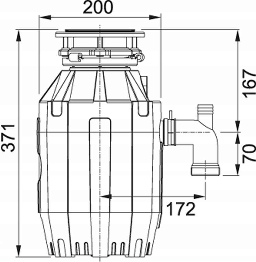 Młynek FRANKE Turbo Elite TE-75 134.0535.241 Wysokość 371 mm