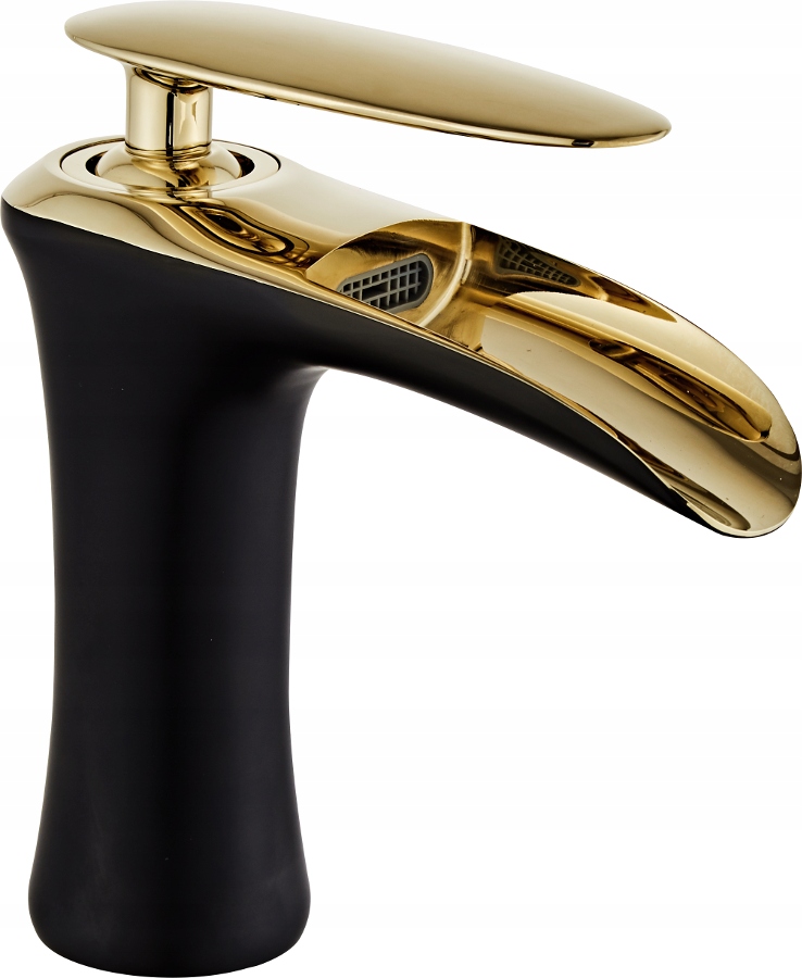 Mexen Lyra Bateria Umywalkowa Mosiądz Czarna Złota