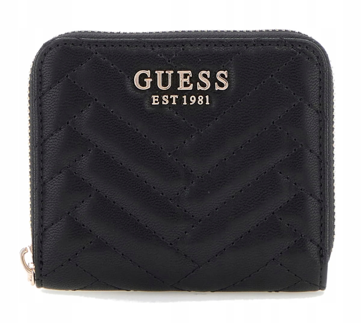 Elegantní Malá Prošívaná Peněženka Černá Dámská Krásná Krabička Dárek Guess