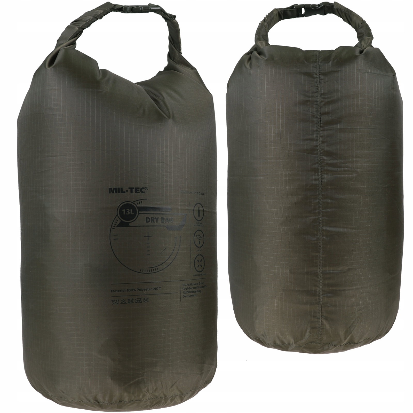 Wór worek wodoszczelny wodoodporny transportowy Mil-tec Drybag 13L oliwkowy