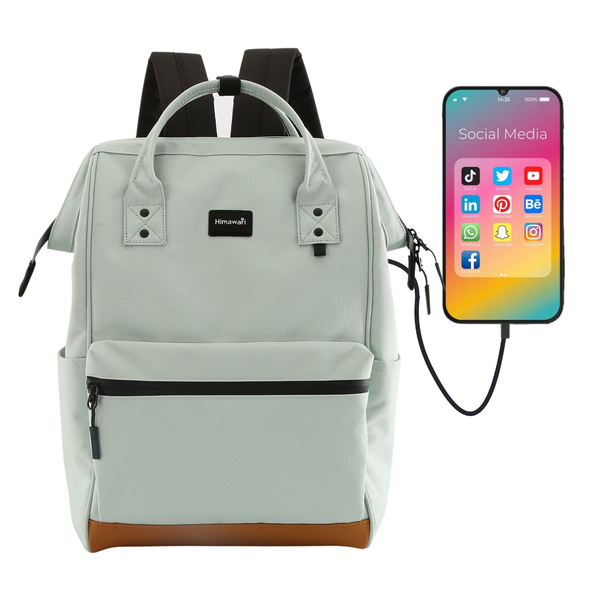 Plecak Himawari Cabin M Miętowy podróżny