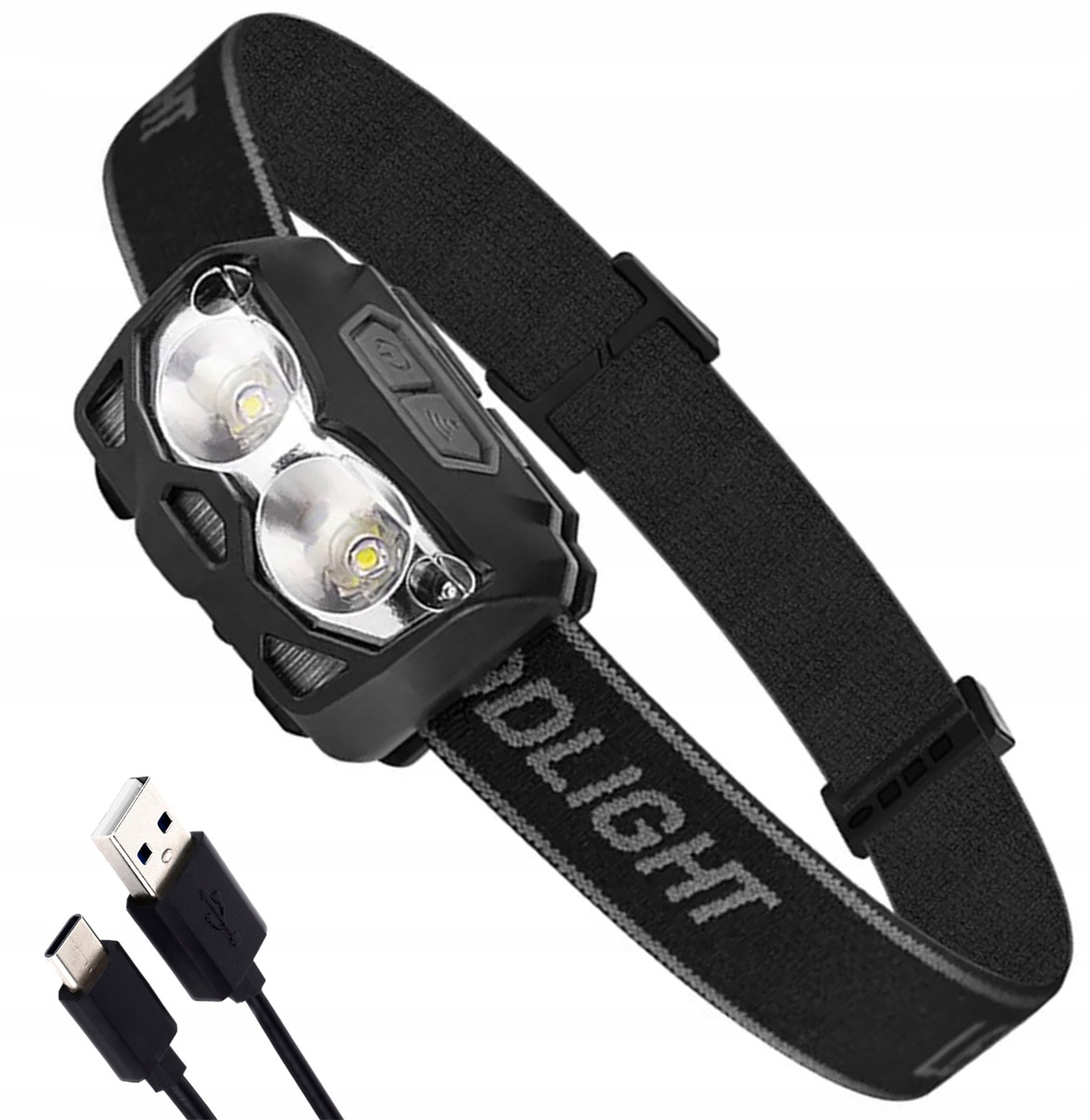 Latarka Lampka Czołowa Led Cob Czołówka Warsztatowa Usb Wodoodporna 10W