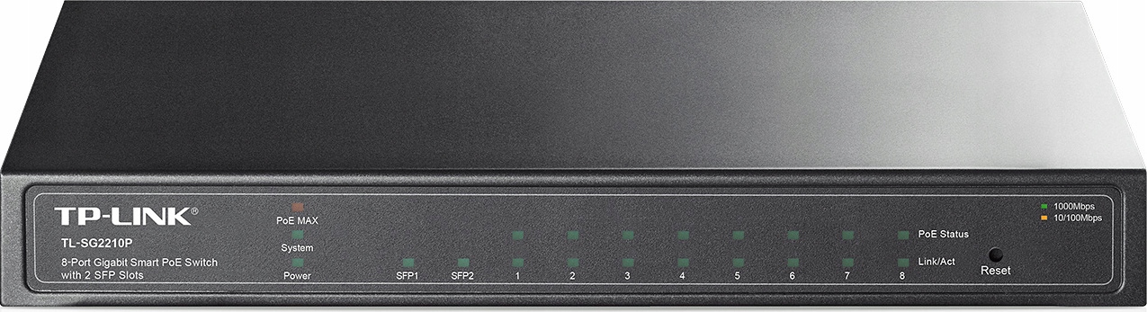 Sieťový prepínač switch TP-Link TL-SG2210P 8xGb PoE+ 61W
