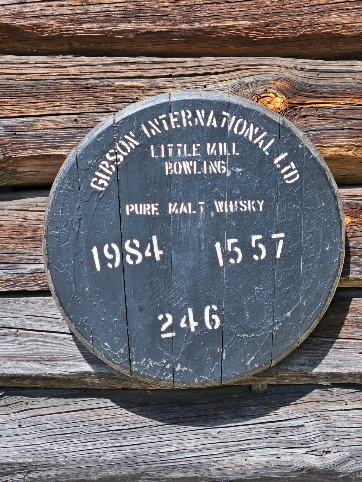 Dekiel ze sudu na skotskou whisky Little Mill 1984 Černý