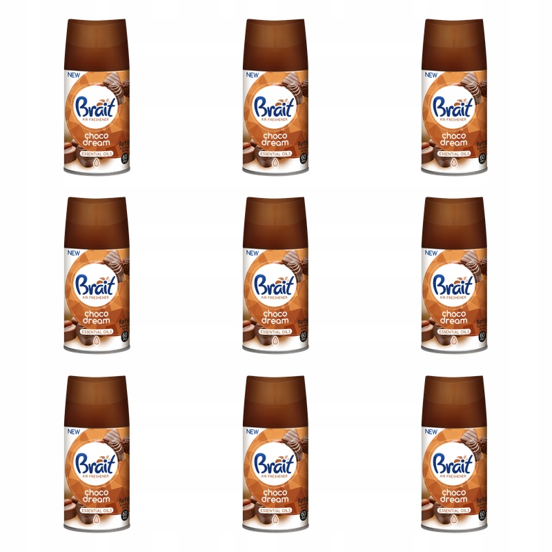 Brait náplň do osvěžovače vzduchu sprej choco dream 250 ml X9