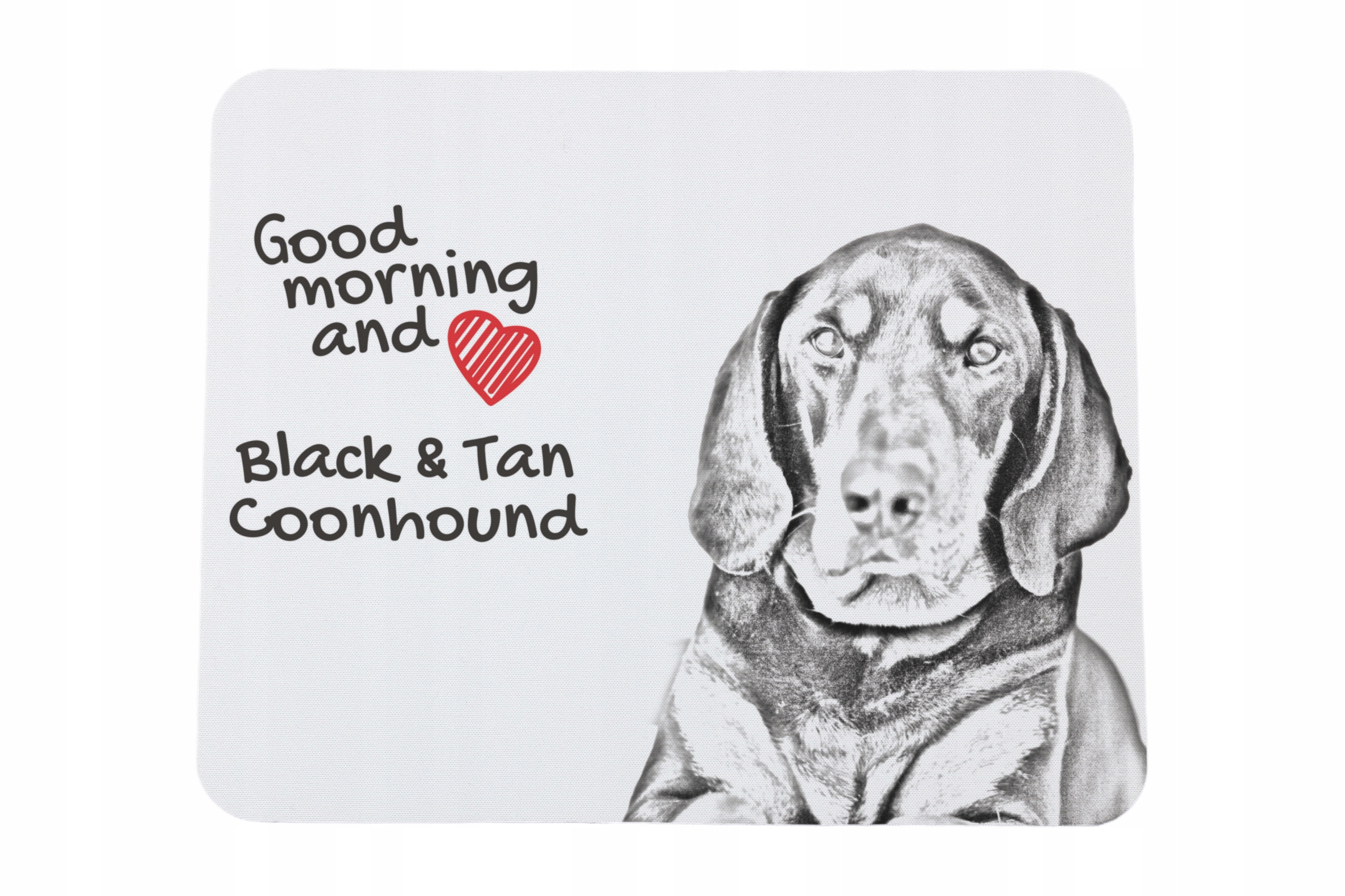 Black and tan coonhound I podkładka pod myszkę z nadrukiem, personalizowa