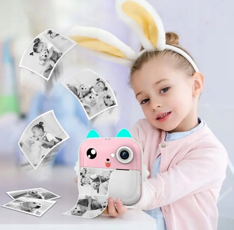 DRUKUŚ APARAT LCD CYFROWY NATCHMIASTOWY Z DRUKARKĄ DLA DZIECI GRY ROLKI Stan opakowania oryginalne