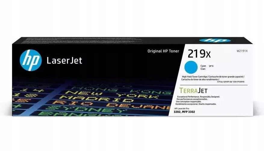 Toner org. Hp 219X Cyan W2191X 3202dn 3202dw 3302sdw 3302fdn 3302fdw