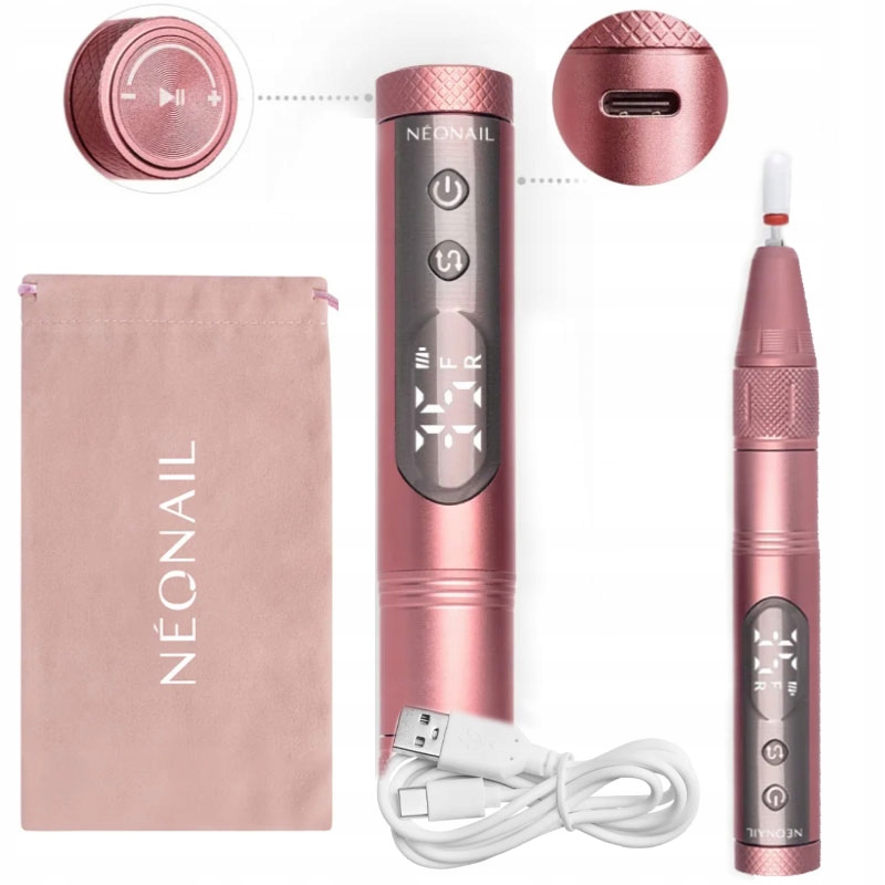 NeoNail Frezarka do paznokci bezprzewodowa różowa Pen Drill Pink