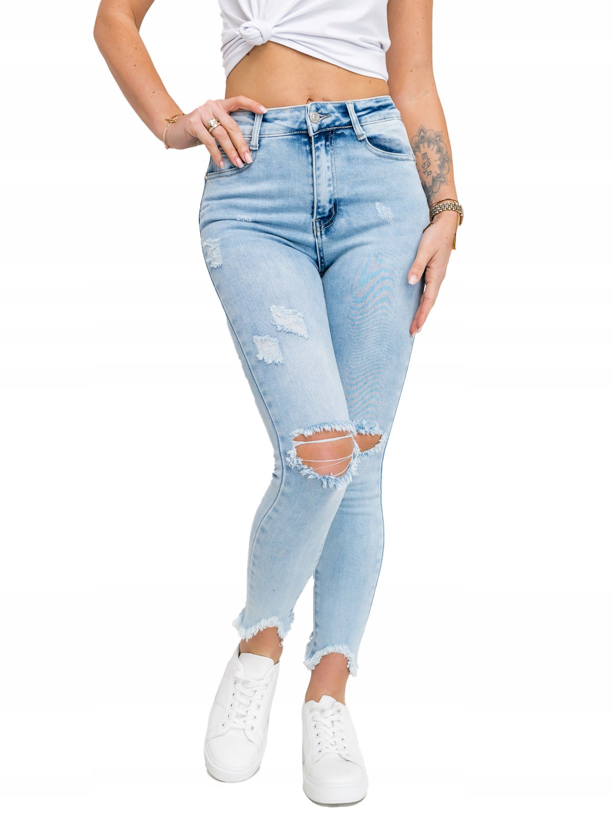 Džíny dámské Push Up modré L82-5 Denley_s