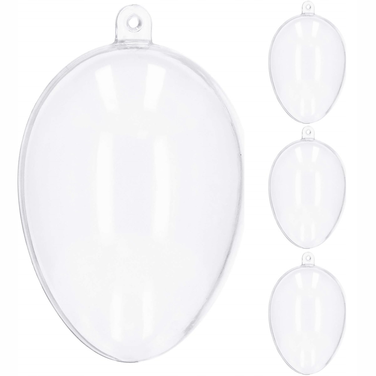 JAJKO BOMBKA AKRYLOWA OZDOBA BOMBKI AKRYLOWE PRZEŹROCZYSTE OWALNE 9cm x4 Stan opakowania oryginalne