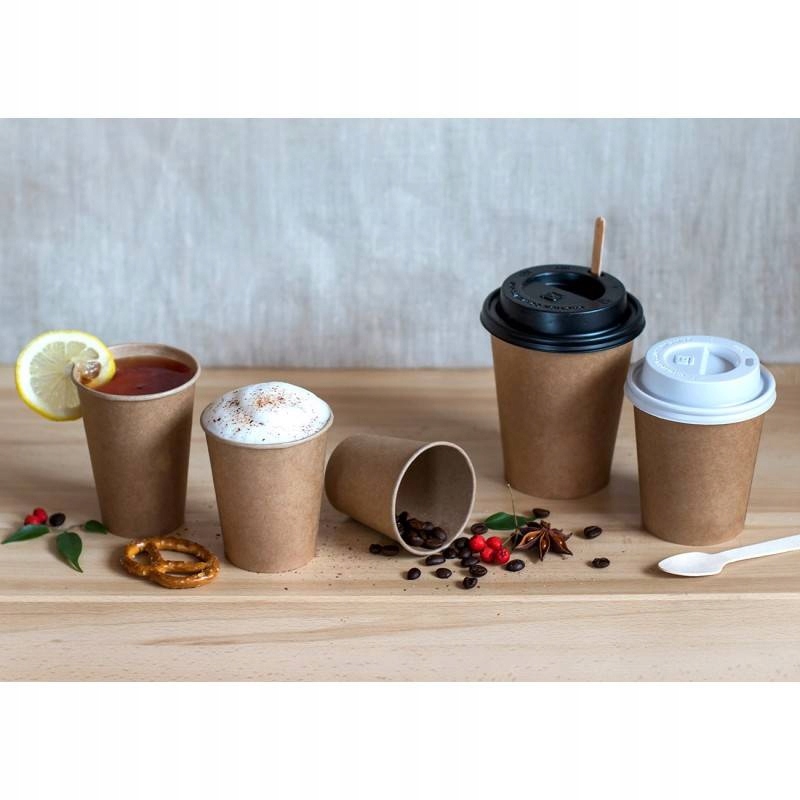 KUBKI PAPIEROWE 400ML DO KAWY+WIECZKA FI90 100SZT Marka Guillin