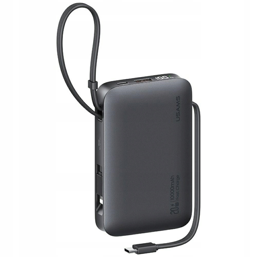 Powerbanka Usams Xr Series CD228 10000mAh 20W kabel USB-C/Lightning černý