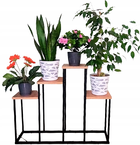 

Kwietnik Poczwórny loft industrial 4 X Półka