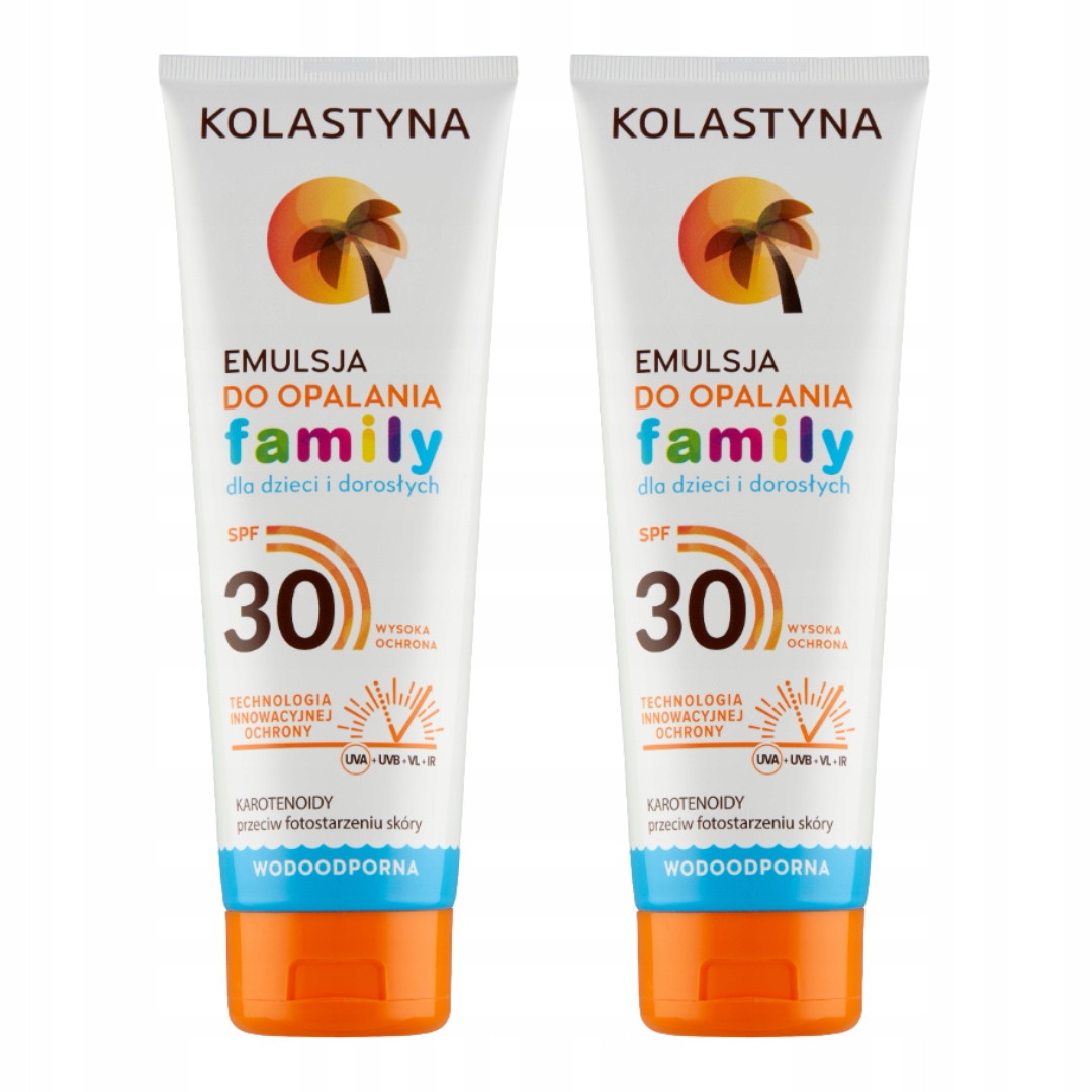 Kolastyna Family Emulsja Do Opalania Spf 30 Rodzinna Zestaw 2x 250ml