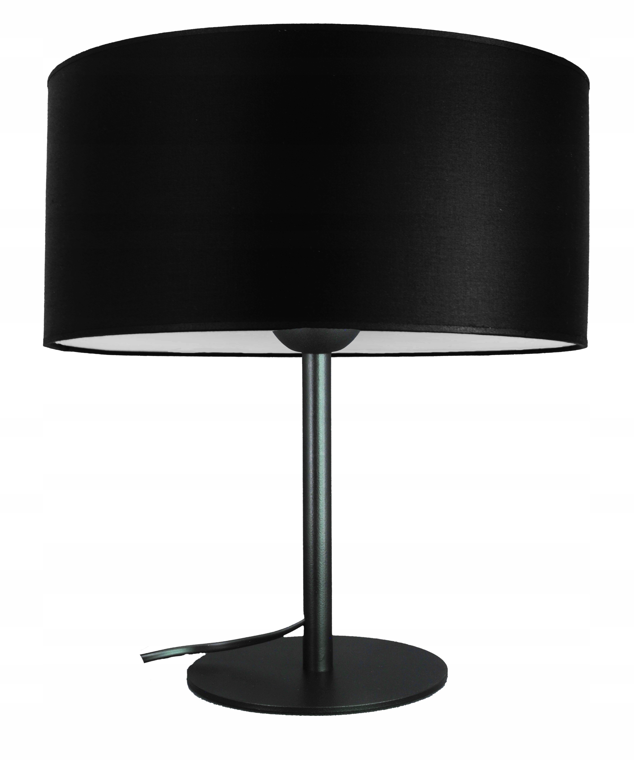 Noční lampa na stůl, moderní stínidlo 30 cm, černá, Led