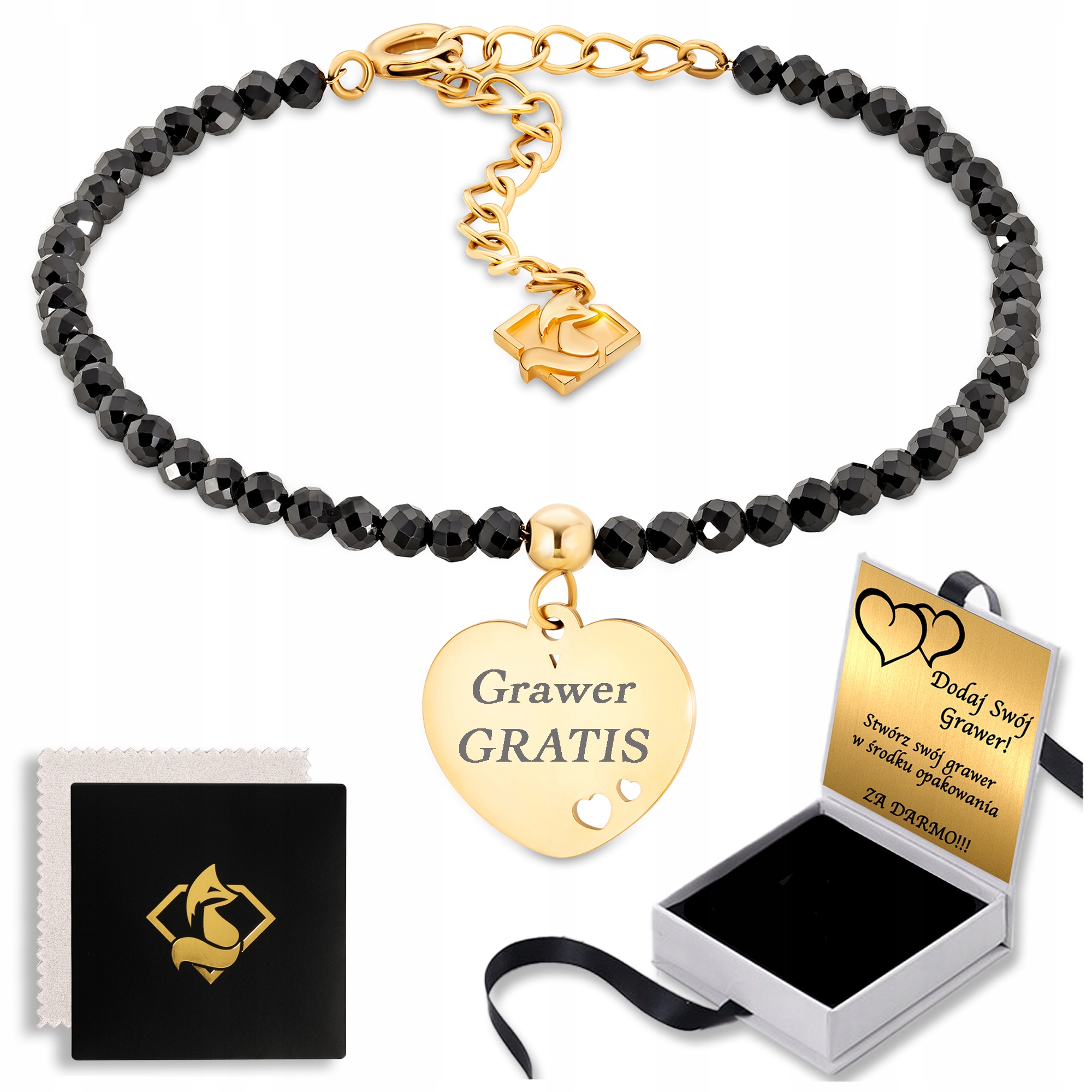 Bransoletka Damska z Grawerem z Kamieni Naturalnych dla