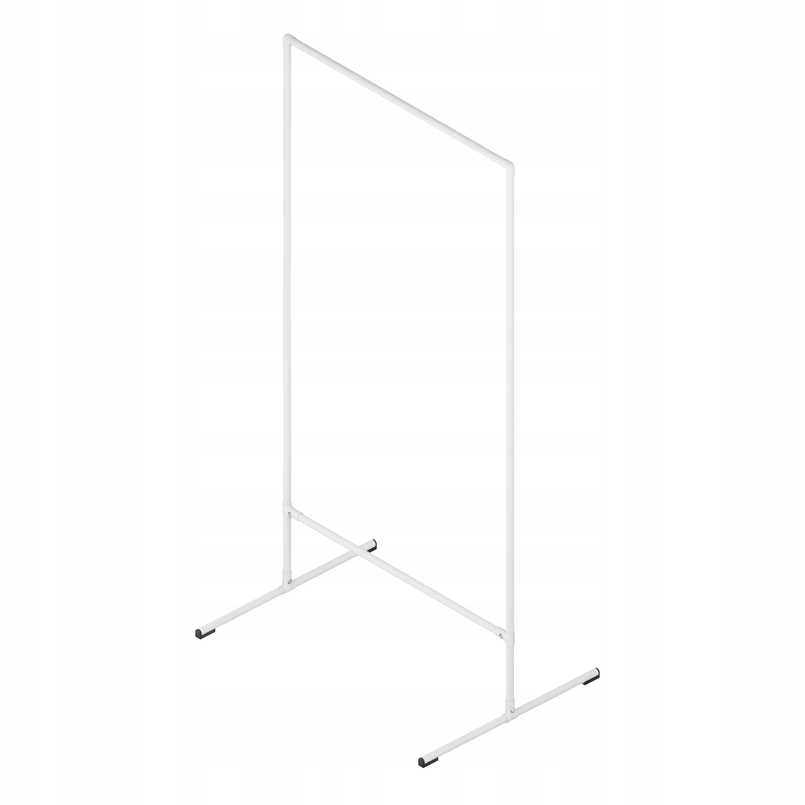 Stojanový Kovový Věšák Na Oblečení Stojan Bílý Mat 1x2 m Fonger