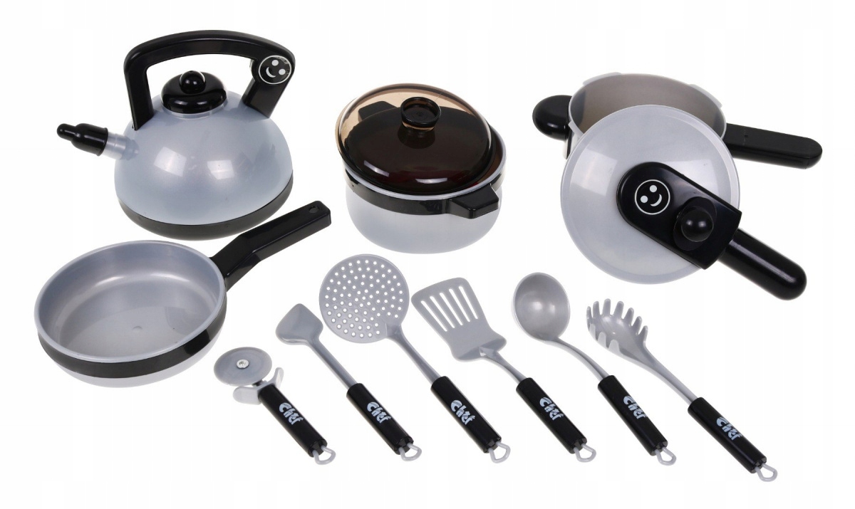 ZESTAW KUCHENNY GARNKI PATELNIA AKCESORIA WARZYWA Stan opakowania oryginalne