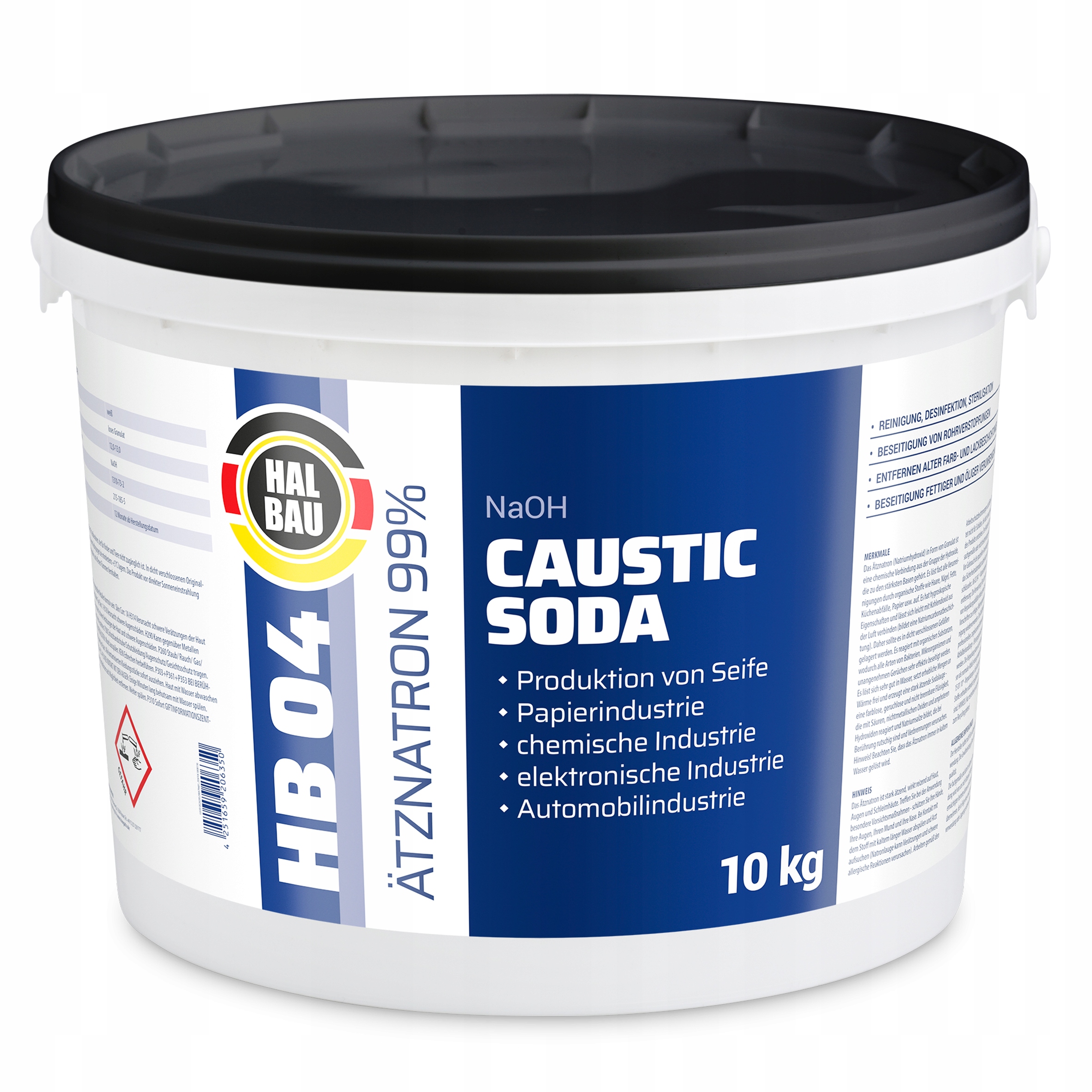

Wodorotlenek Sodu 10kg Soda kaustyczna HALBAU04