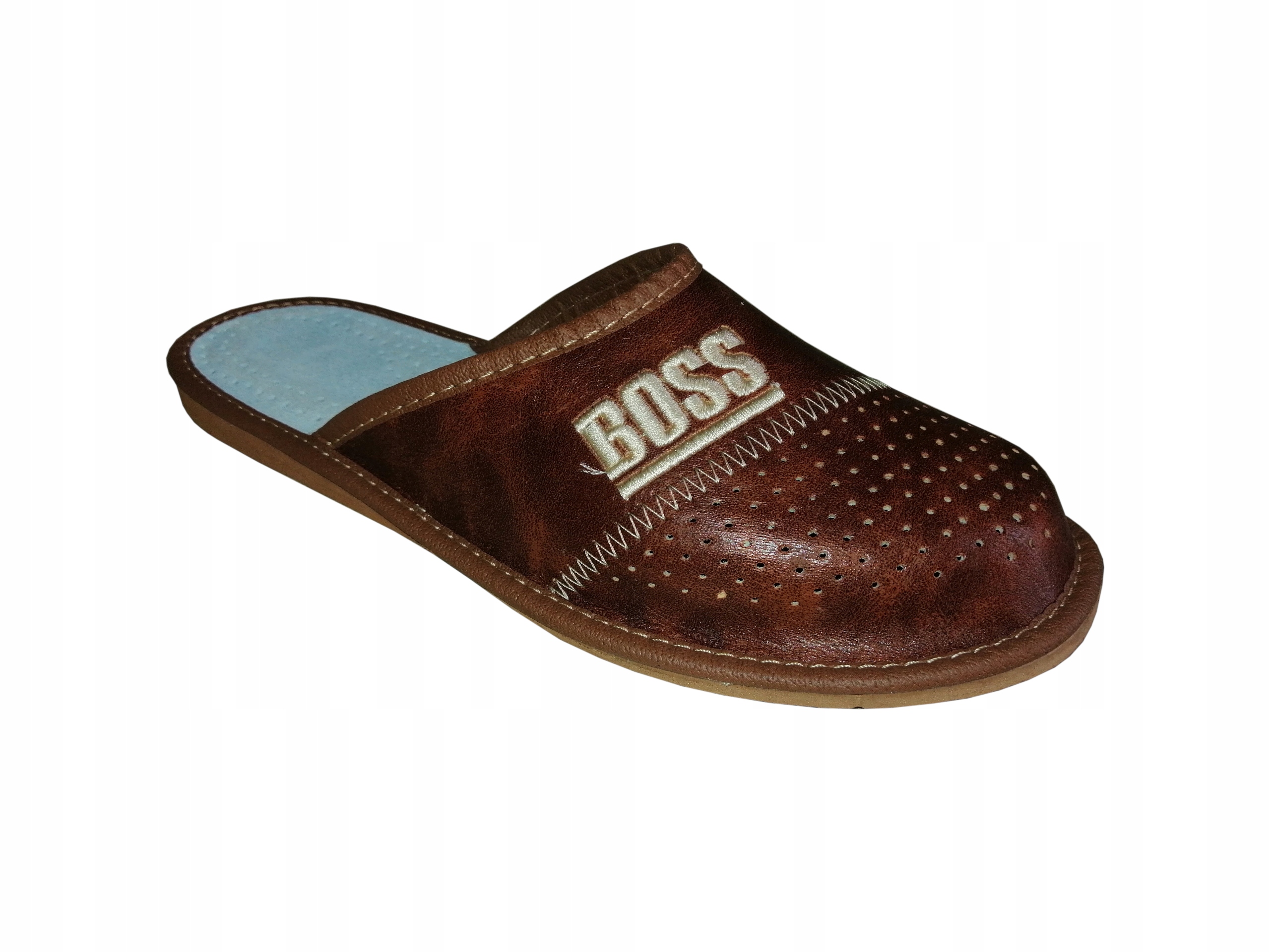 

Pantofle męskie skórzane