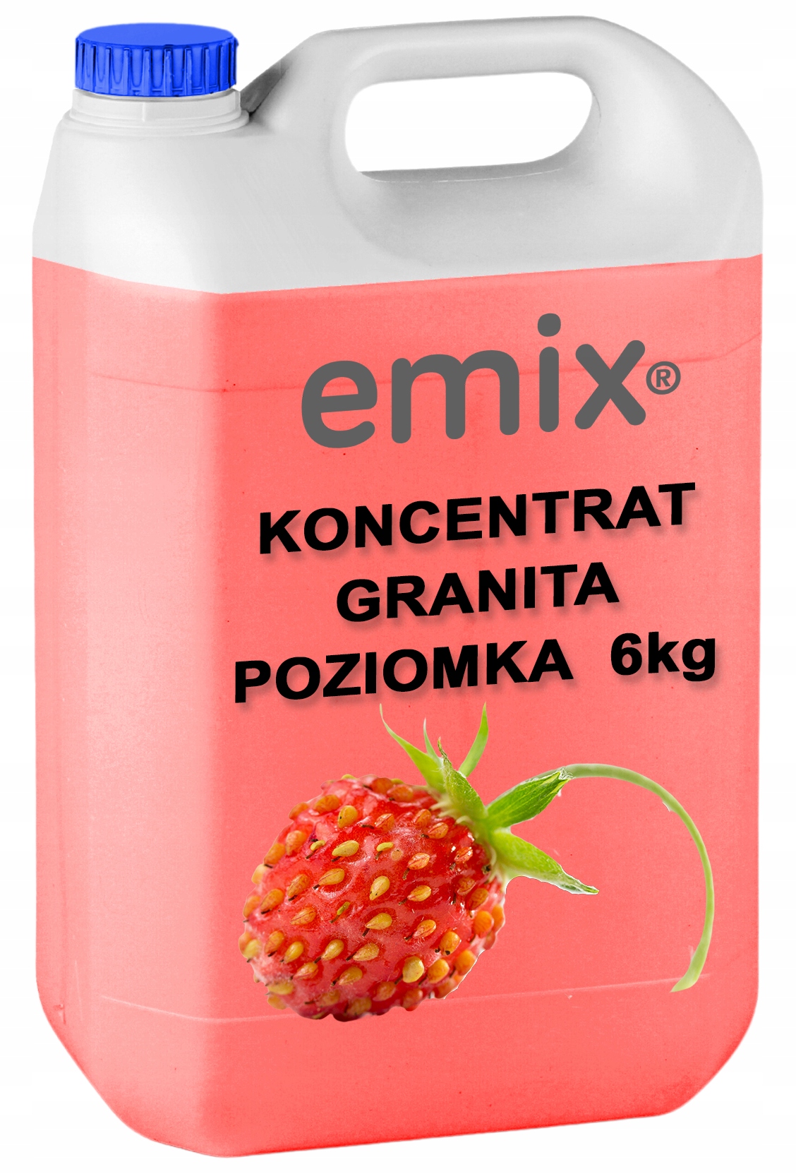 Syrop Poziomka Do Granity Slush Granita Koncentrat 5L 1:7 6kg Emix