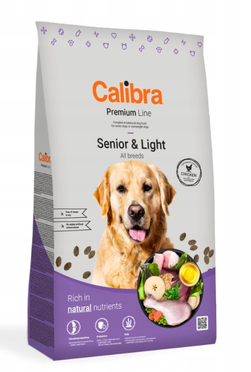 Sucha karma dla psa Calibra Dog premium senior & light 12kg