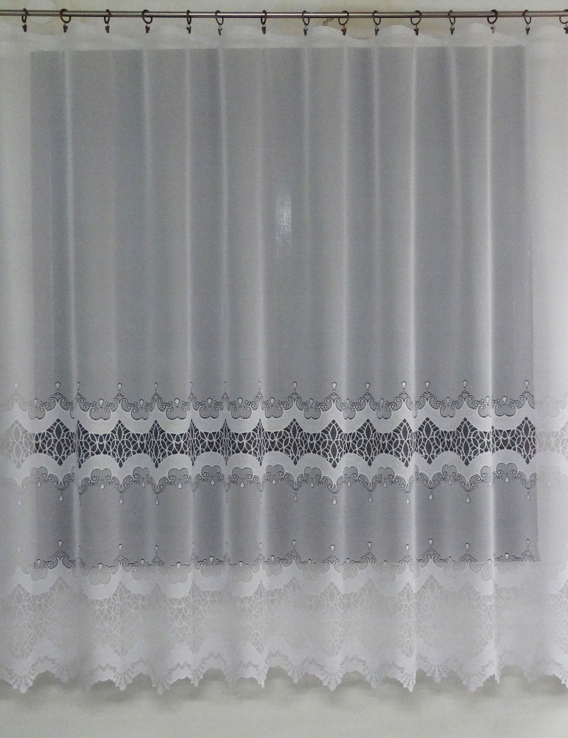 Mg Záclona žakár 762/19 Bílá 400X180 cm Hotová S Páskou M