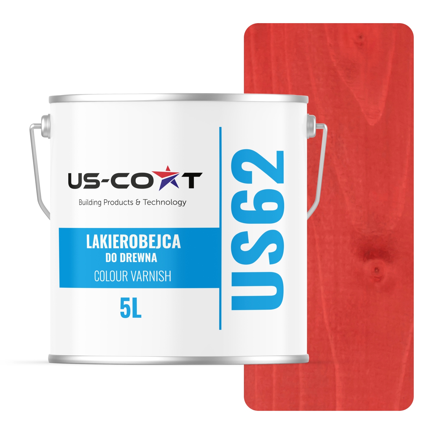 Lak Na Drevo, Okná, Ploty 3V1, Extra Uv Lazúra, Červená Polomatná, 5 L