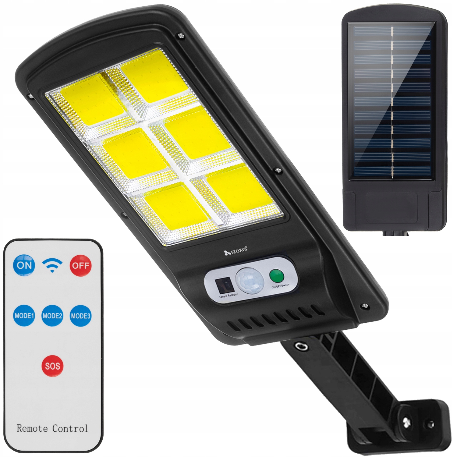 

Lampa Solarna Czujnik Ruchu Zmierzchu Pilot 120COB