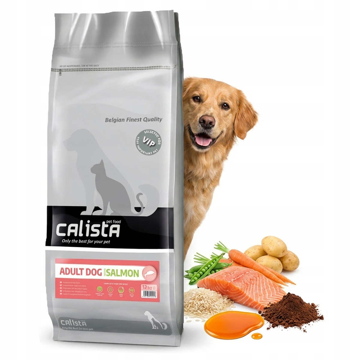 Calista Adult Dog Salmon 12kg karma sucha dla psa Vip Premium Care