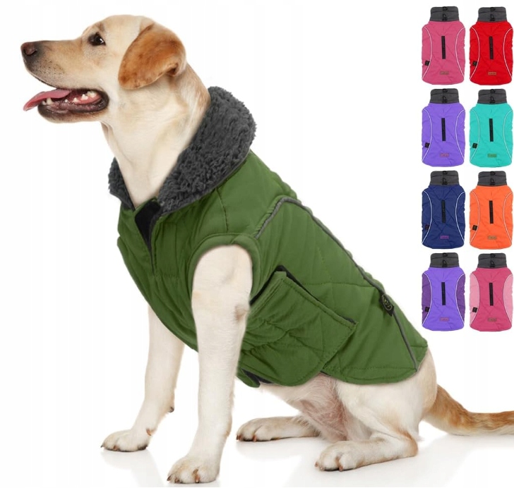 Levně Emust zimní bunda pro psa M zelená