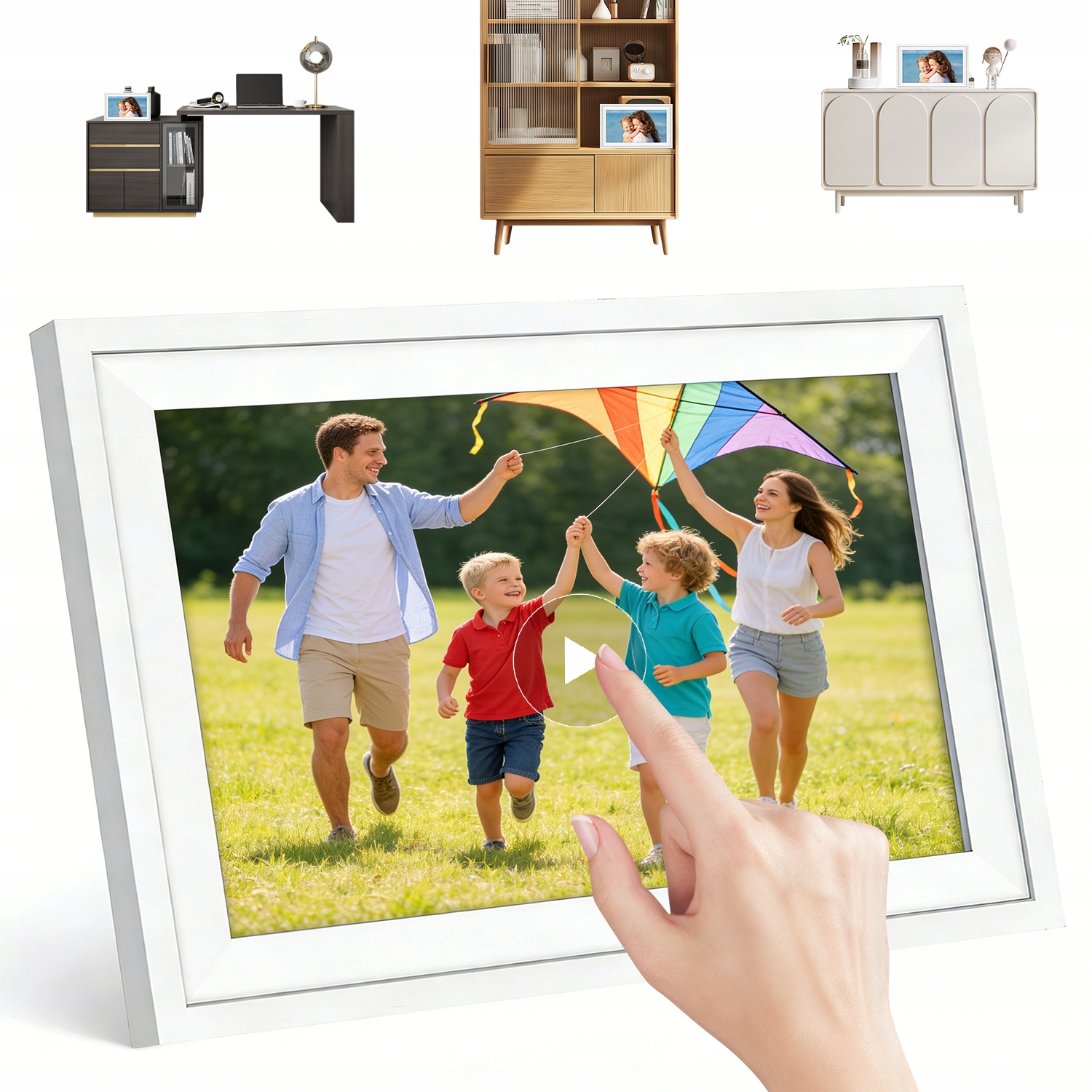 Digitální Rámeček S Pamětí 32 Gb, Aplikací A Wifi Pro Fotografie A Videa