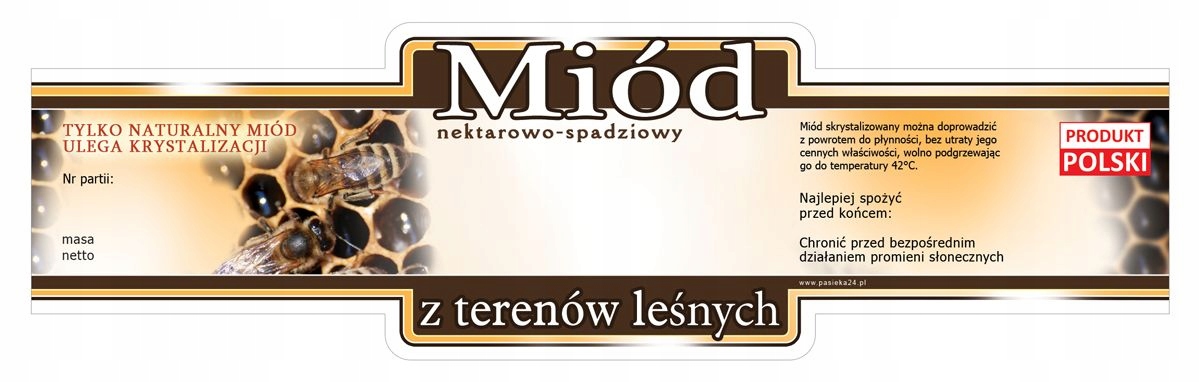

Etykiety na miód z terenów leśnych 185x55-E226