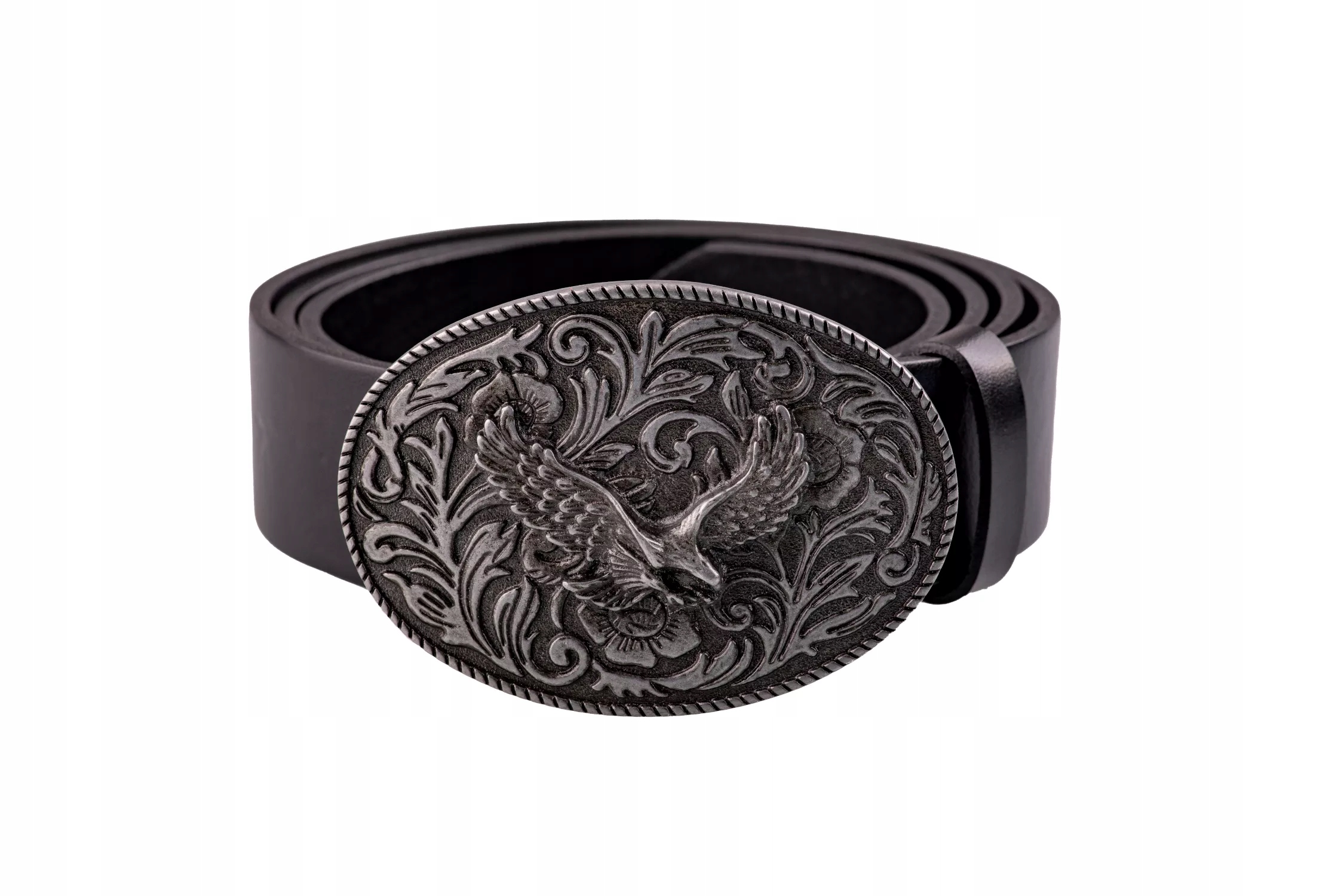 Kožený opasek Bór Hunter Classic Ornate Eagle Silver 105