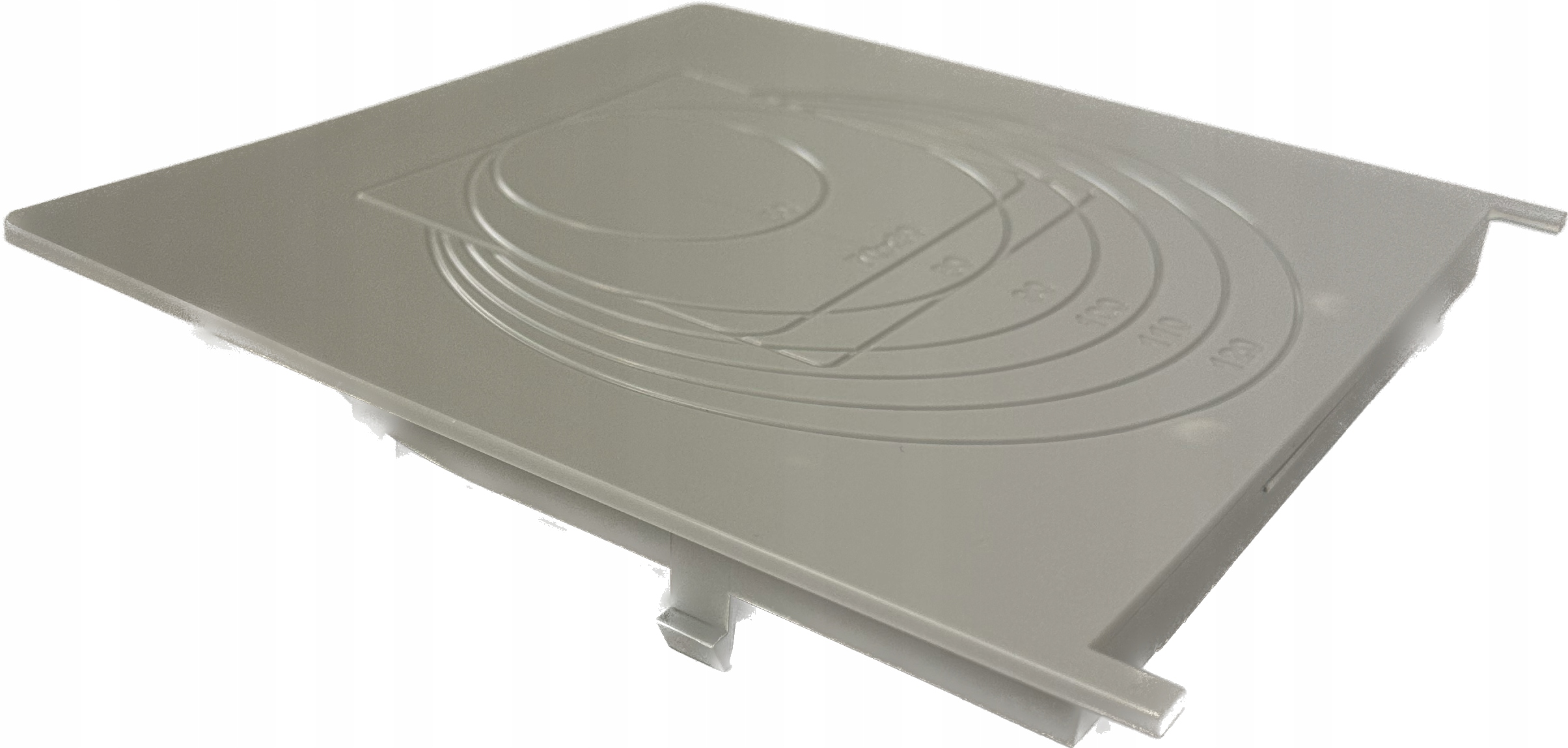 Klapka osadnika GALECO PVC do rur szary jasny