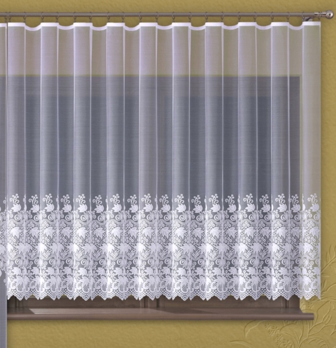 Mg Záclona žakárová 628/42 Bílá 500x180cm hotová obšitá Bt M
