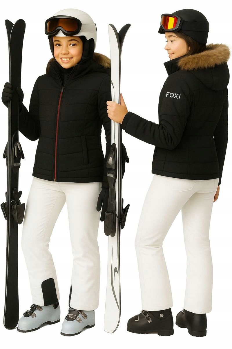 Kurtka Narciarska Ciepła Zimowa Dziecieca Narty 20.000 Membrana 170