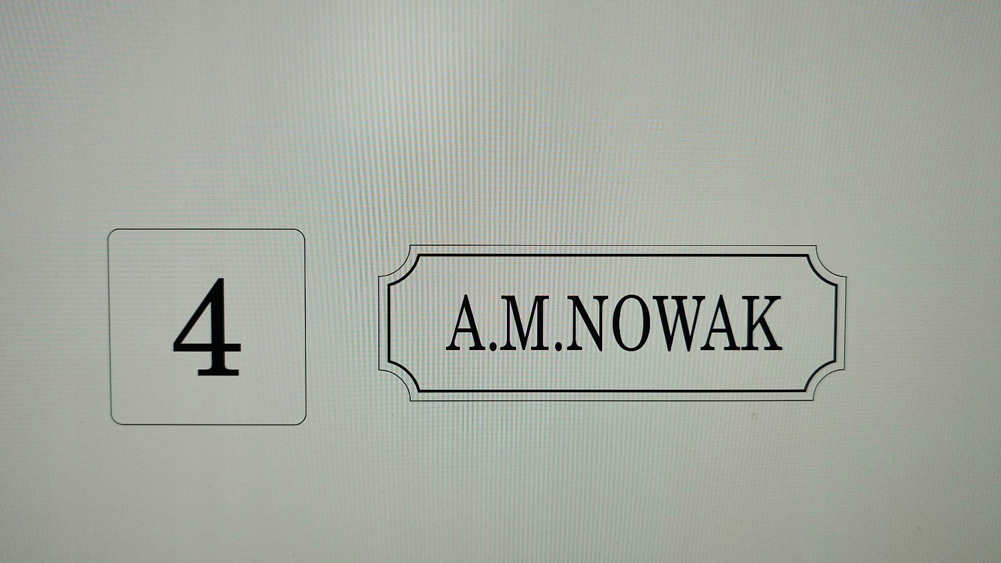 

Tabliczka na drzwi numer nazwisko komplet