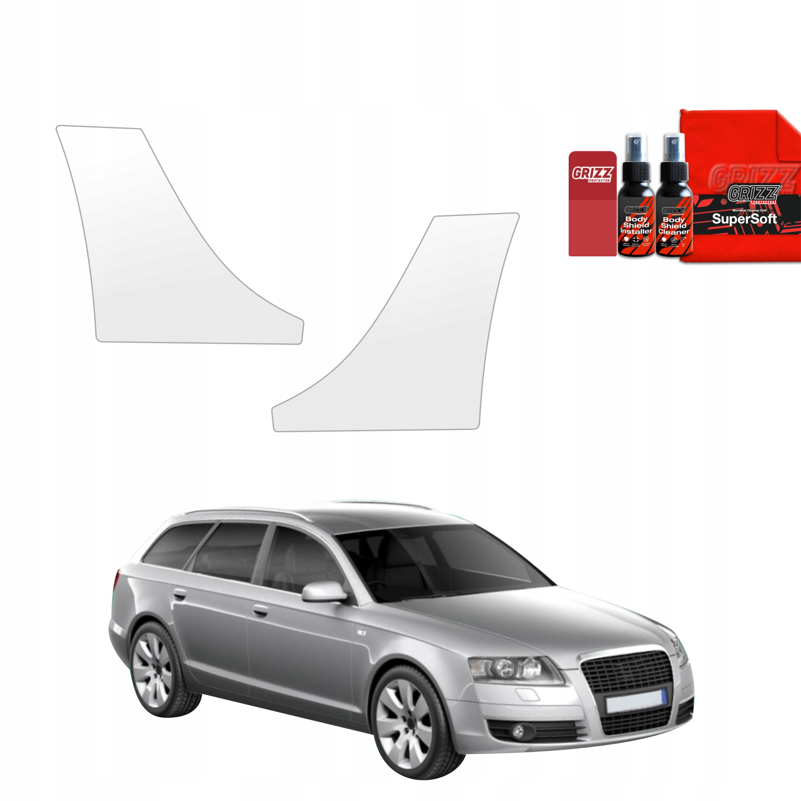 2v1 Fólie Ppf dýha na podběhy kol pro Audi A6 C6 Avant (2004-2008)