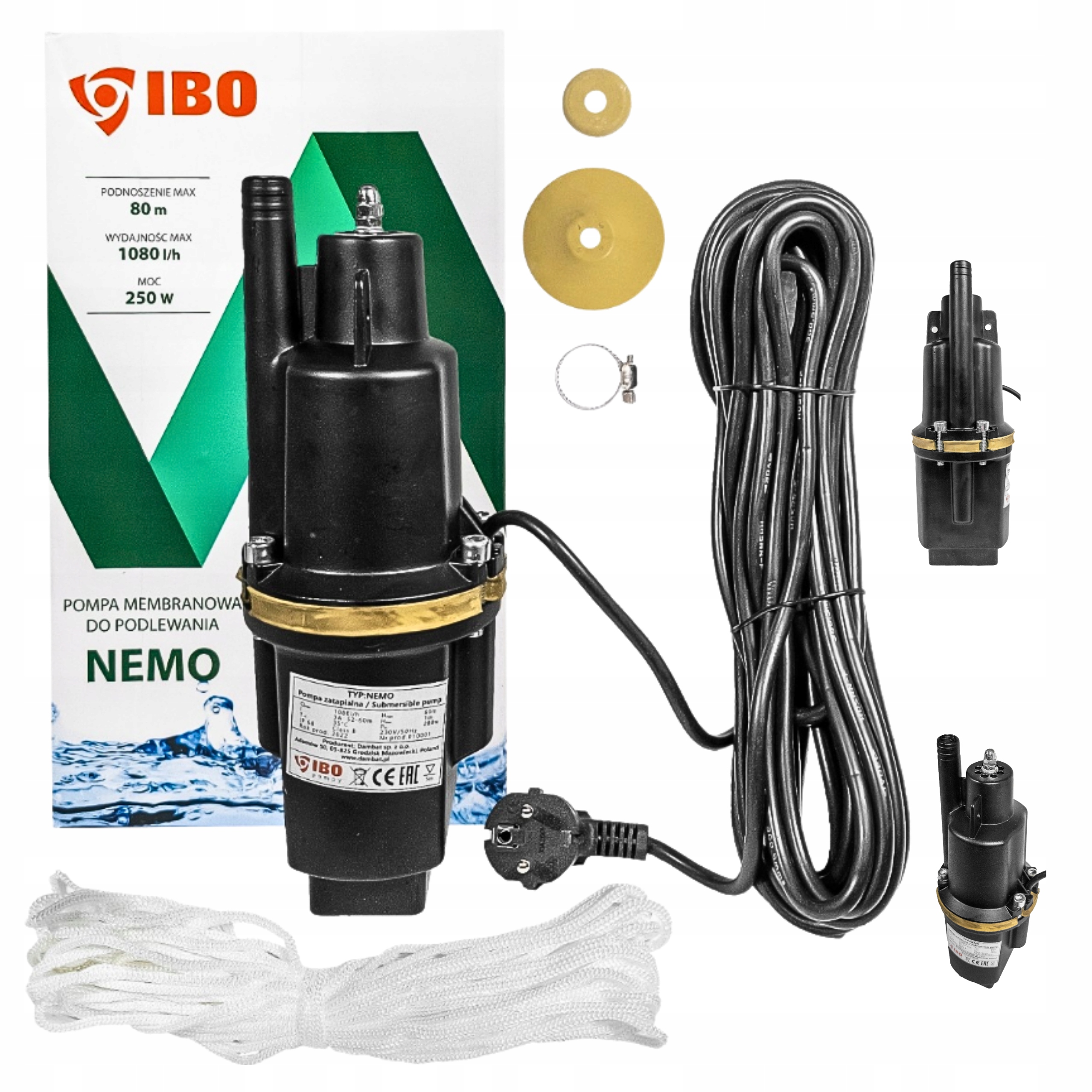 Pompa Zatapialna Do Wody Czystej Studni Membranowa Nemo Ruska Aluminiowa