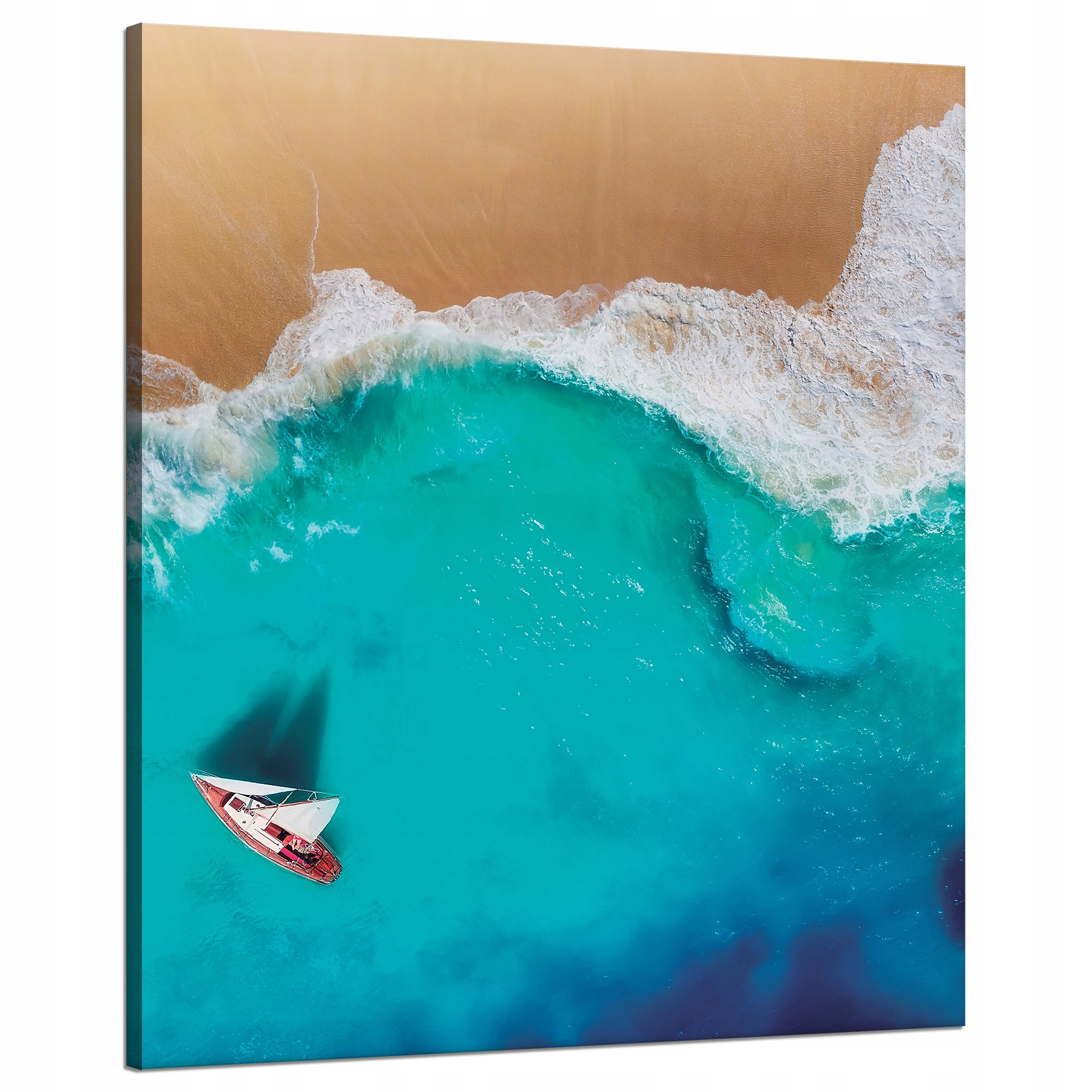 Obraz na plátně Plachetnice Voda Vlny Břeh 80x100 cm