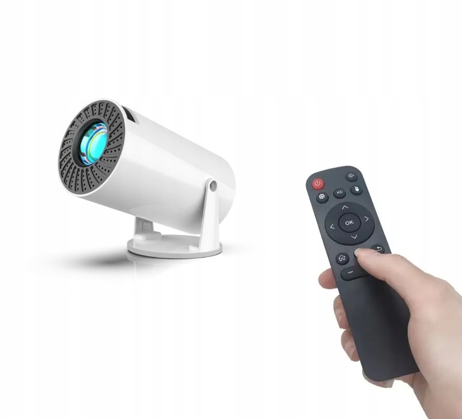 PROJEKTOR RZUTNIK ANDROID TV WIFI FULL HD PRZENOŚNY SMART GŁOŚNIK OBROTOWY Model Projektor obrotowy HY300