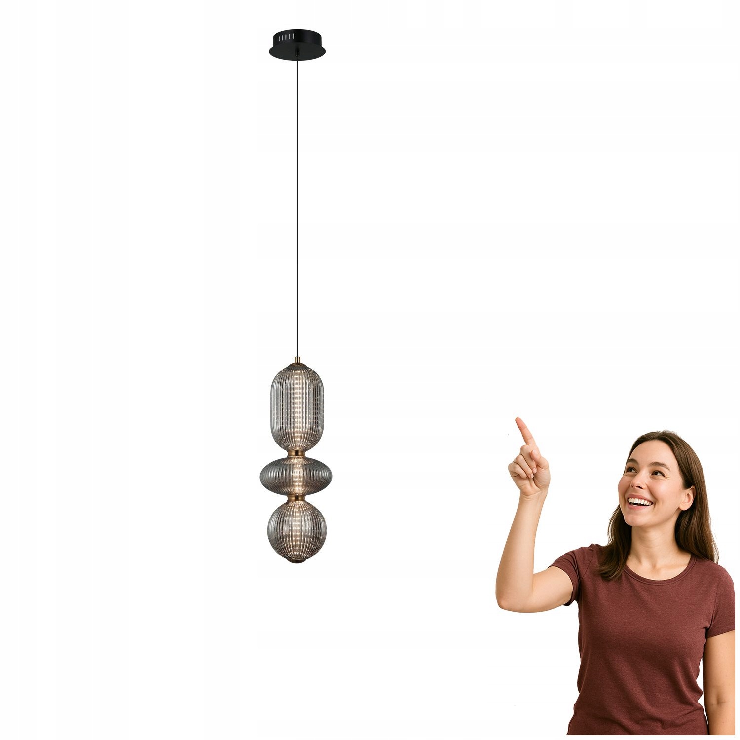 Závesná Led lampa 15W Nico PND-8545-3-AB-SG Italux