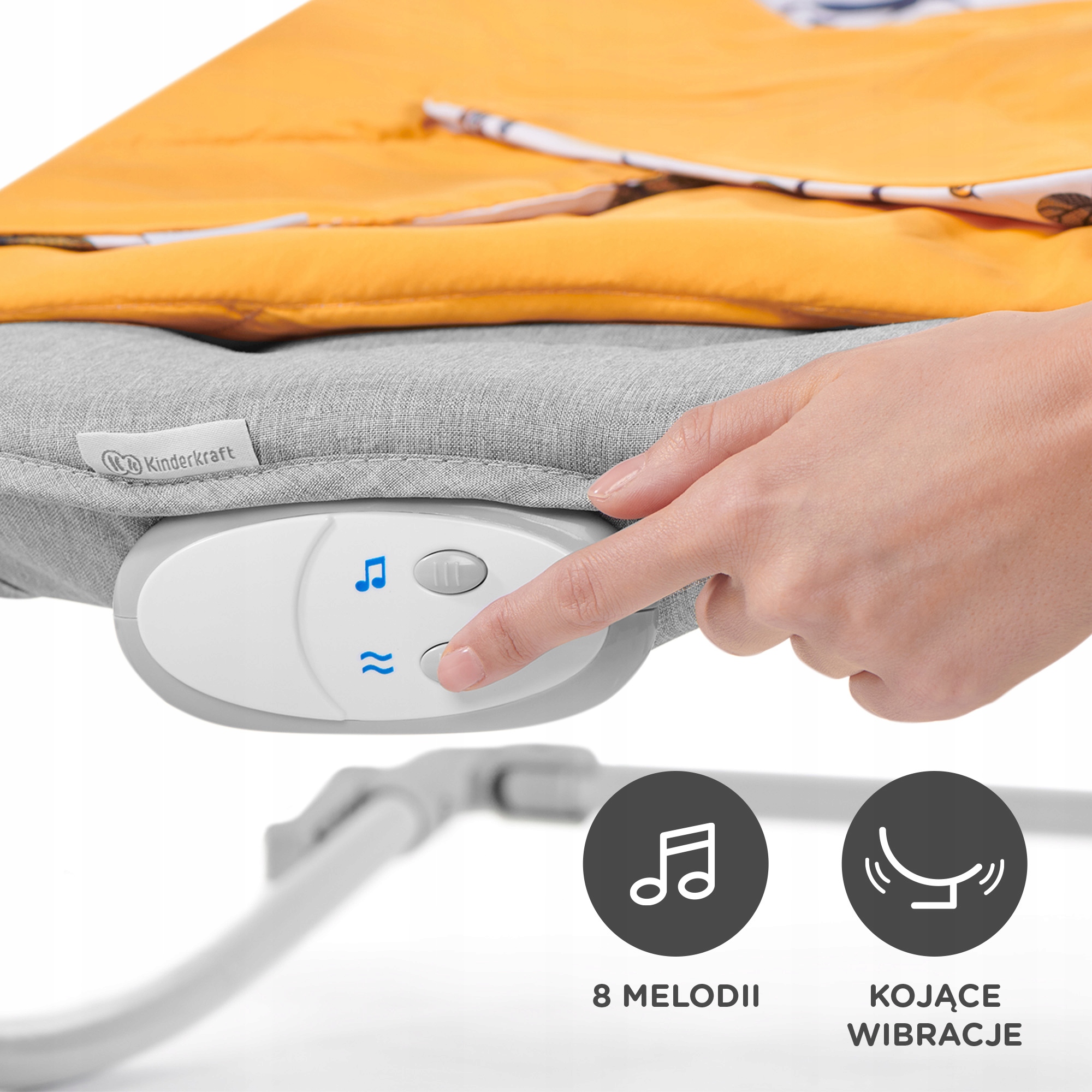 Leżaczek bujaczek składany kompaktowy wibracje melodie FELIO 2 Kinderkraft Model FELIO 2